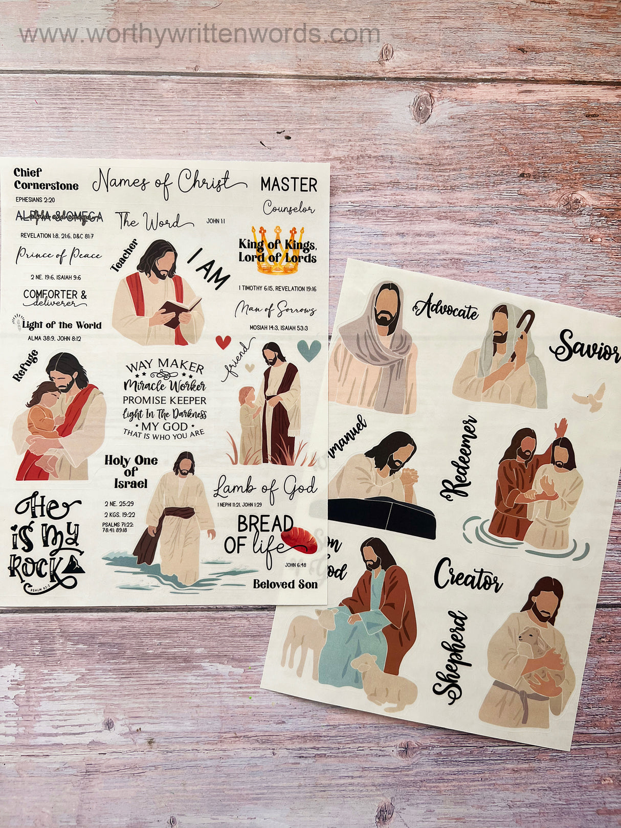 Names of Christ Stickers