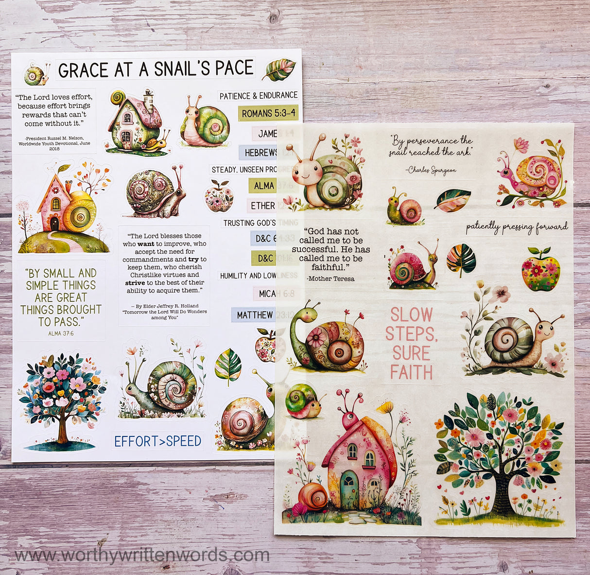 Grace at a Snail's Pace Sticker Set