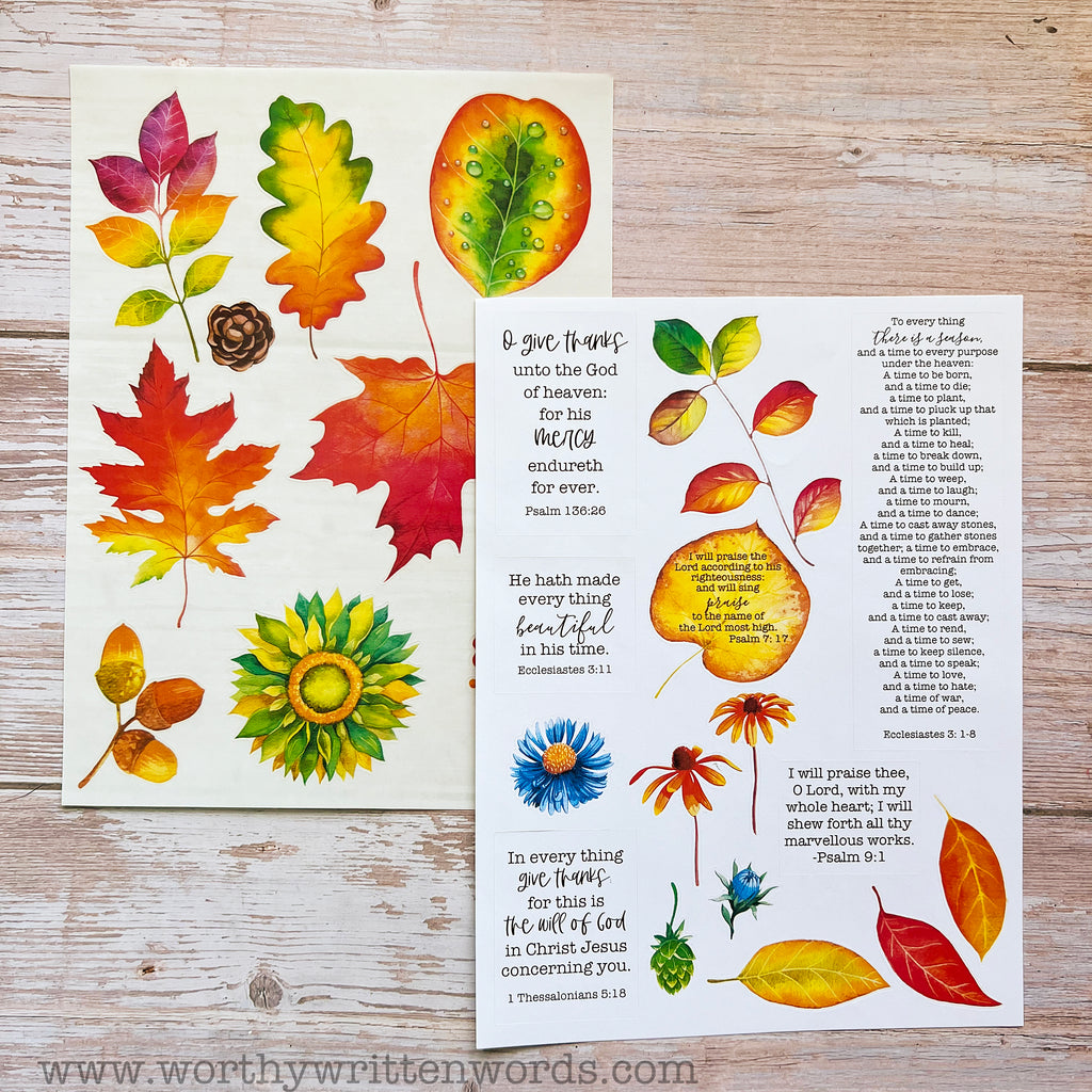 Autumn Leaves Sticker Set