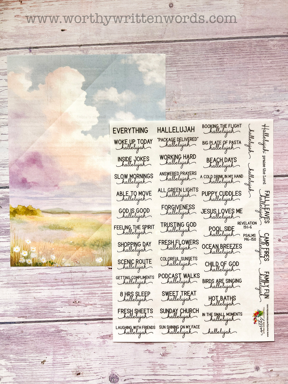 Everything Hallelujah Scripture Sticker Set