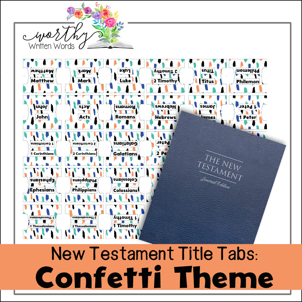 New Testament Book Title Tabs: Digital Downloads