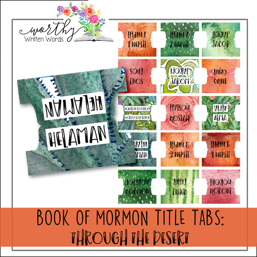 Book of Mormon Book Title Tabs- Digital Download