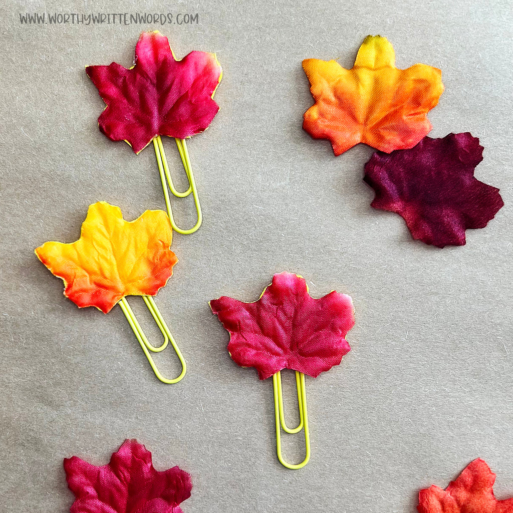 Fall Leaf Paperclip Bookmark