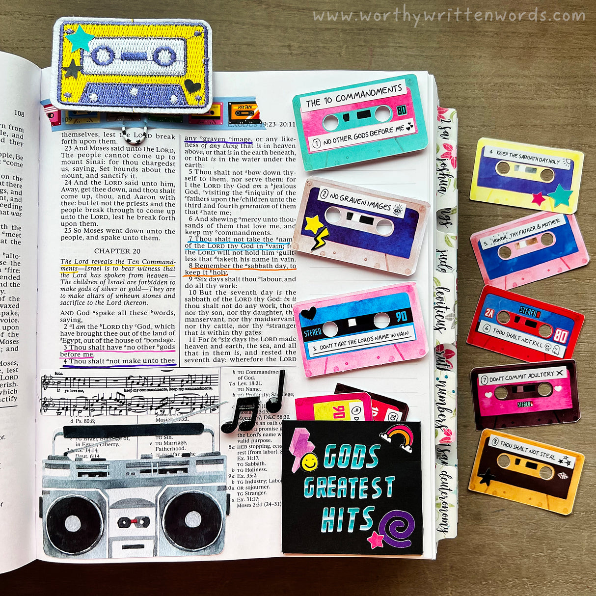 God's Greatest Hits- The Ten Commandments Page Kit