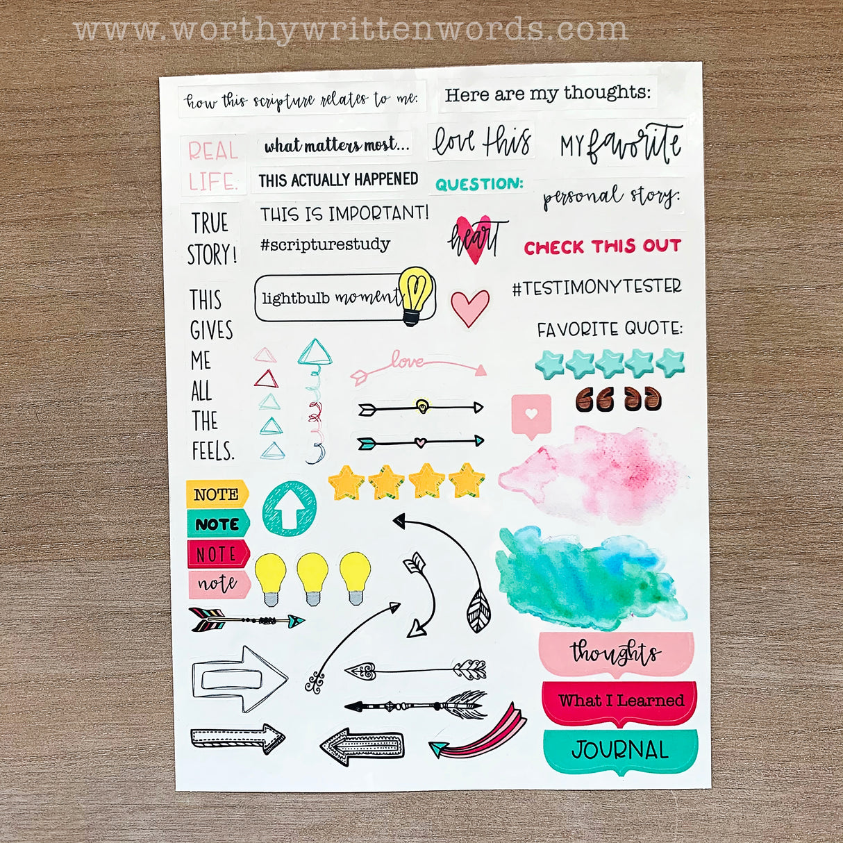 Scripture Study Stickers
