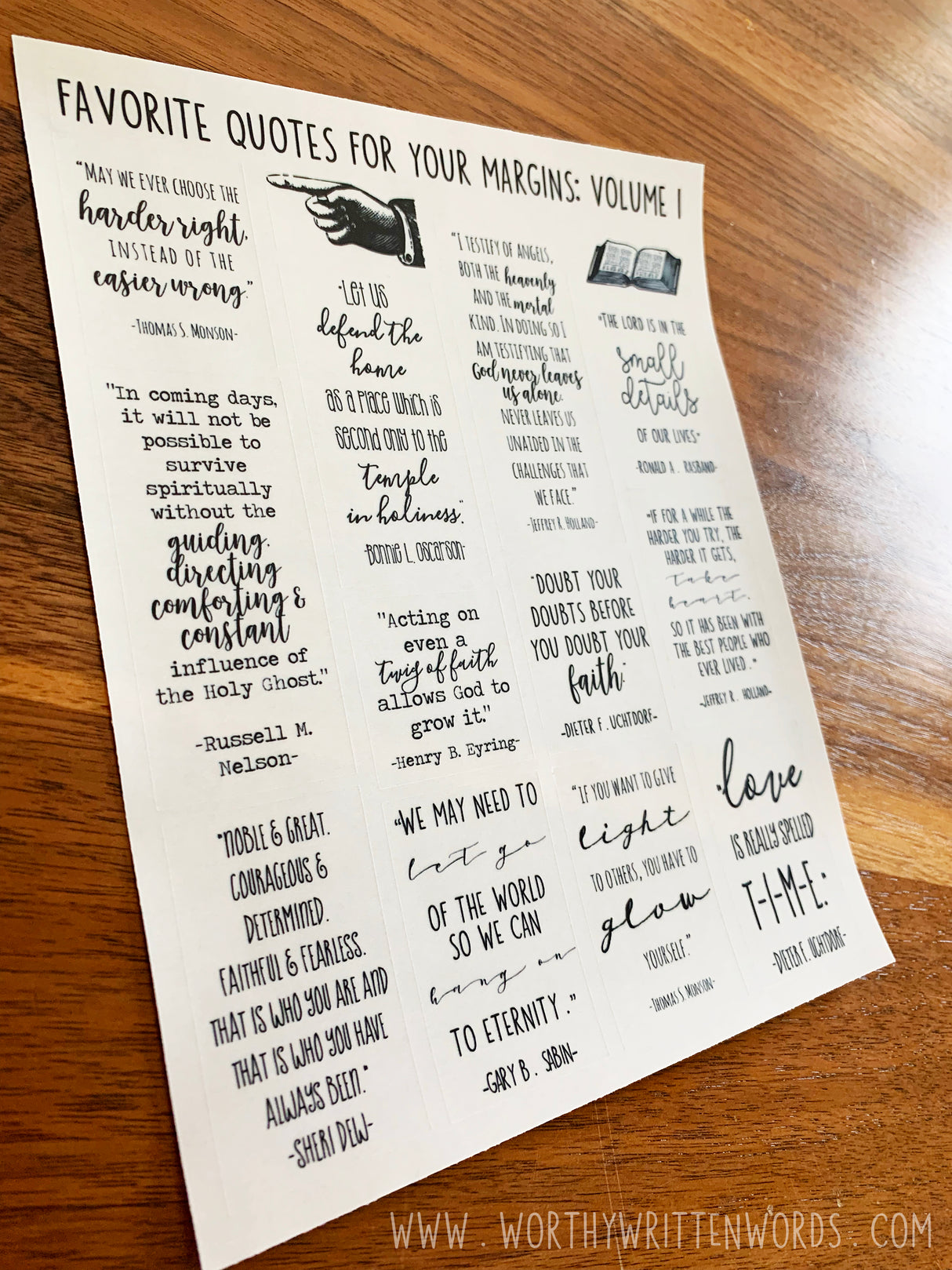 Favorite Quotes for Your Margins: Volume 1