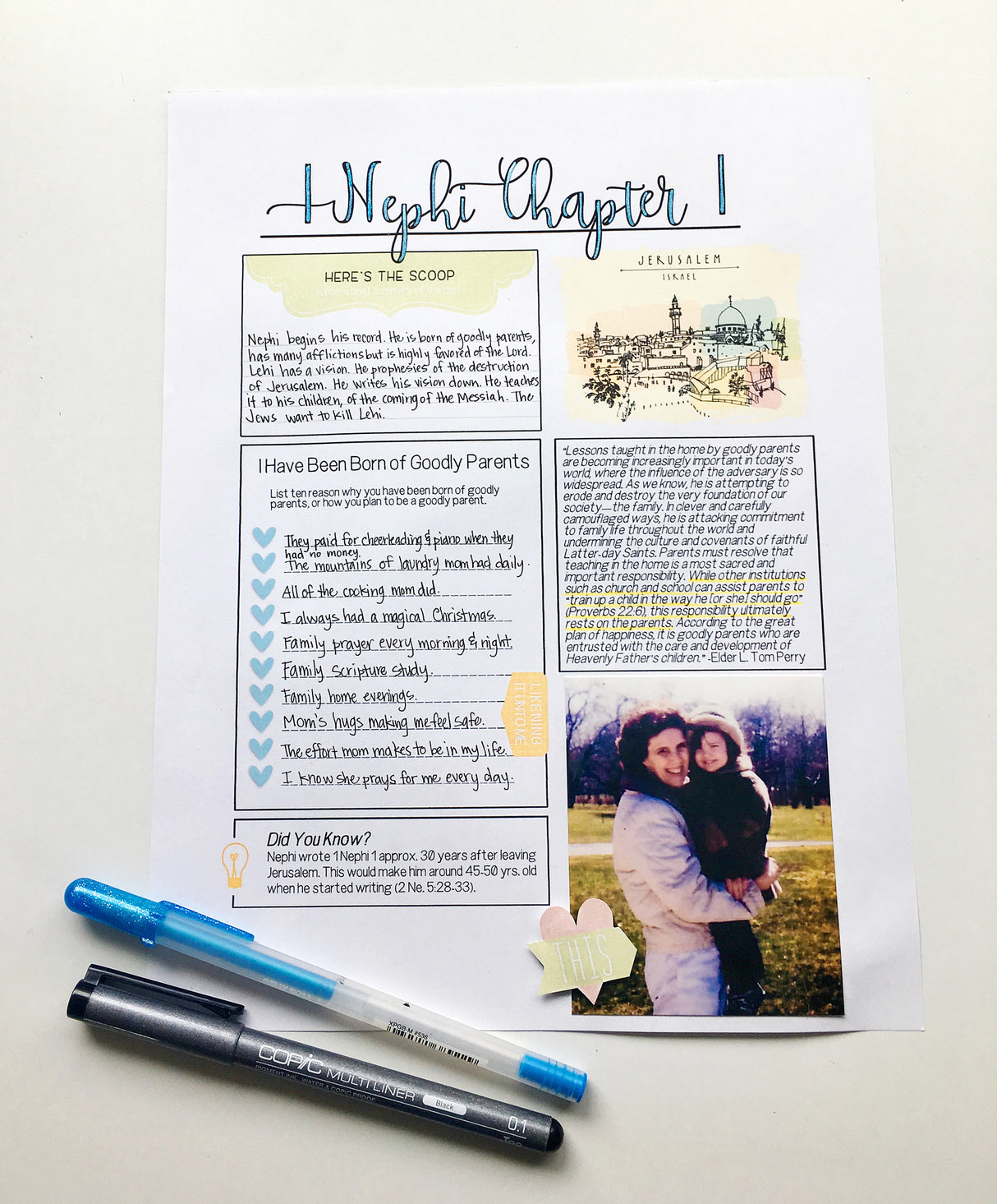 1 Nephi 1 Guided Study MINI Kit - Worthy Written Words