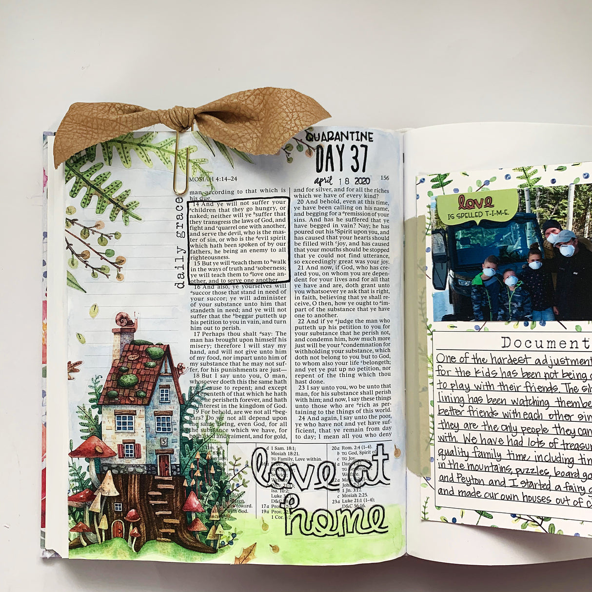 Fabric Raw Edge Horizontal Paperclip Bookmarks