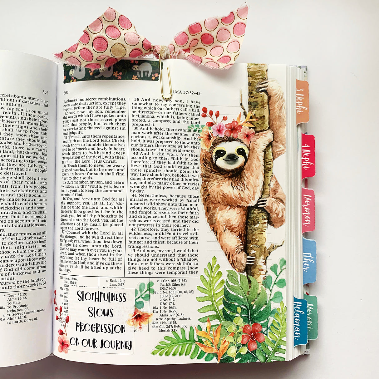 Fabric Raw Edge Horizontal Paperclip Bookmarks