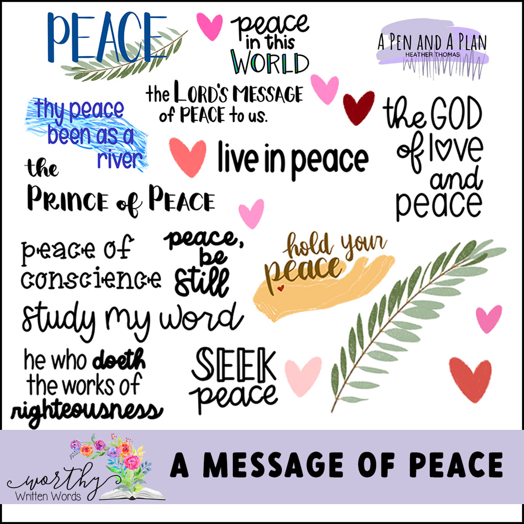 A Message of Peace Sticker Sheet