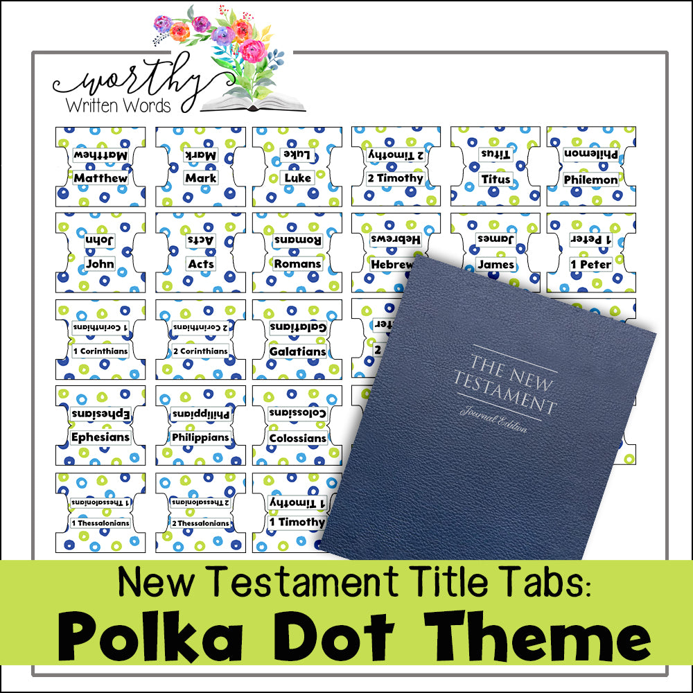 New Testament Book Title Tabs: Digital Downloads