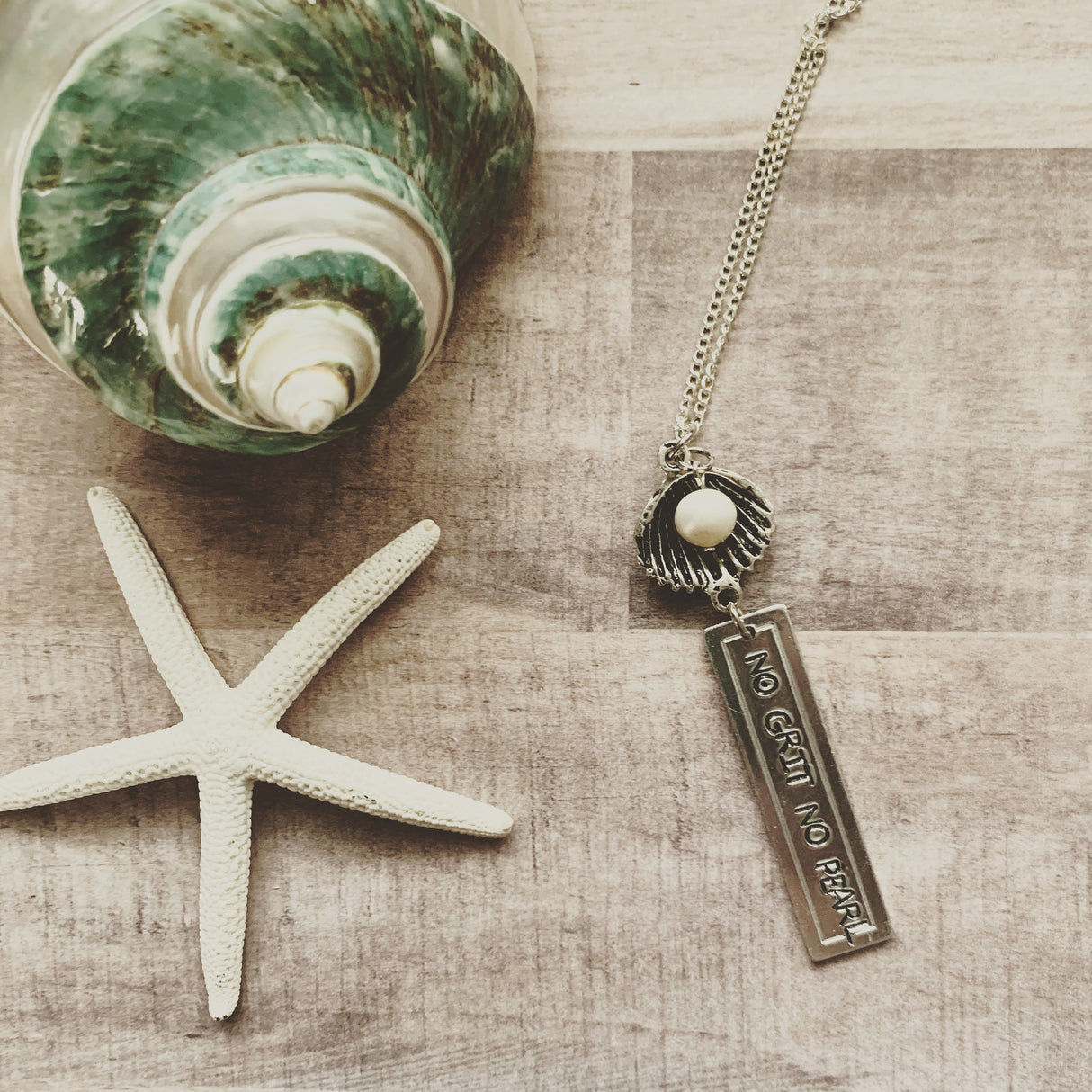 No Grit No Pearl Necklace