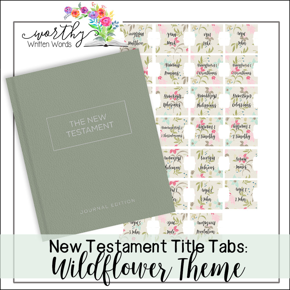 New Testament Book Title Tabs: Digital Downloads