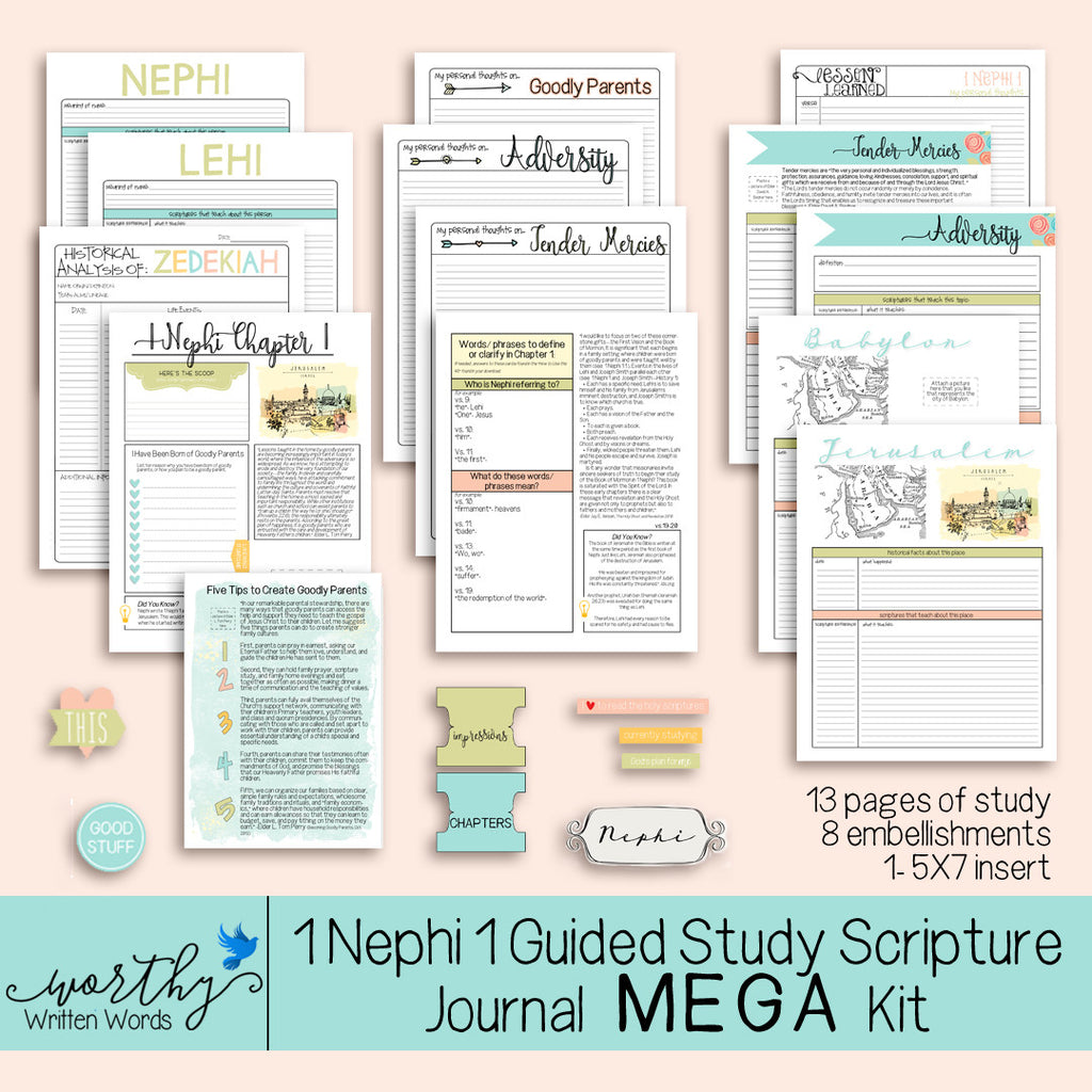 Introducing the First Guided Study for 1 Nephi Chapter 1 MEGA and MINI Kit!