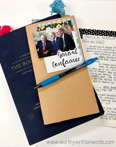 How to Make a Traveler's Notebook and a General Conference FREEBIE