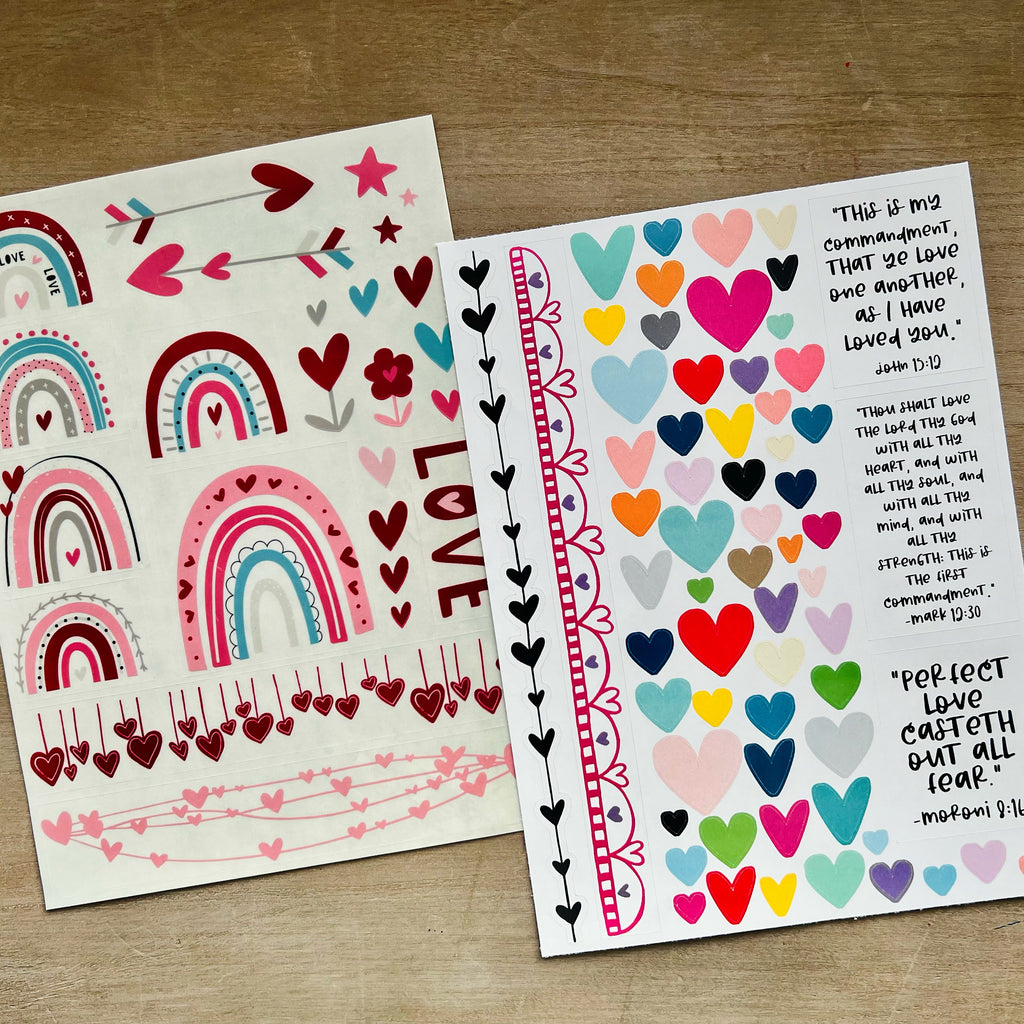 Hearts Sticker Sheets