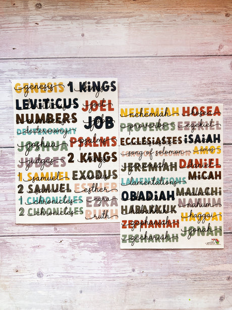 Old Testament Titles Sticker Kit | Monthly Scripture Sticker Subscription