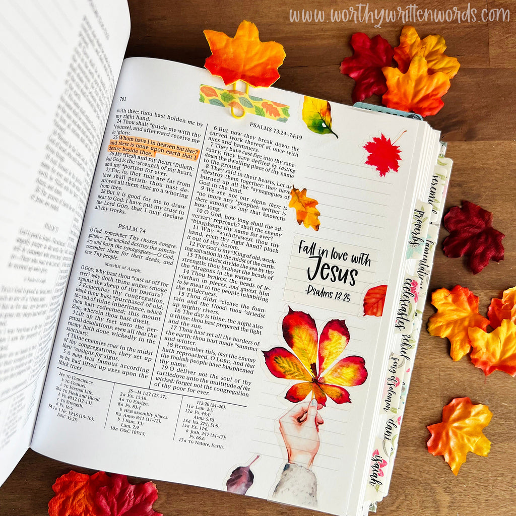 Digital Fall in Love with Jesus Sticker Sheets
