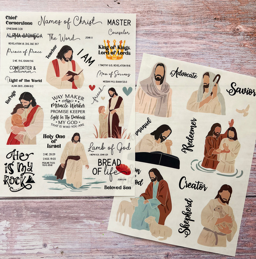 Digital Names of Christ Sticker Set