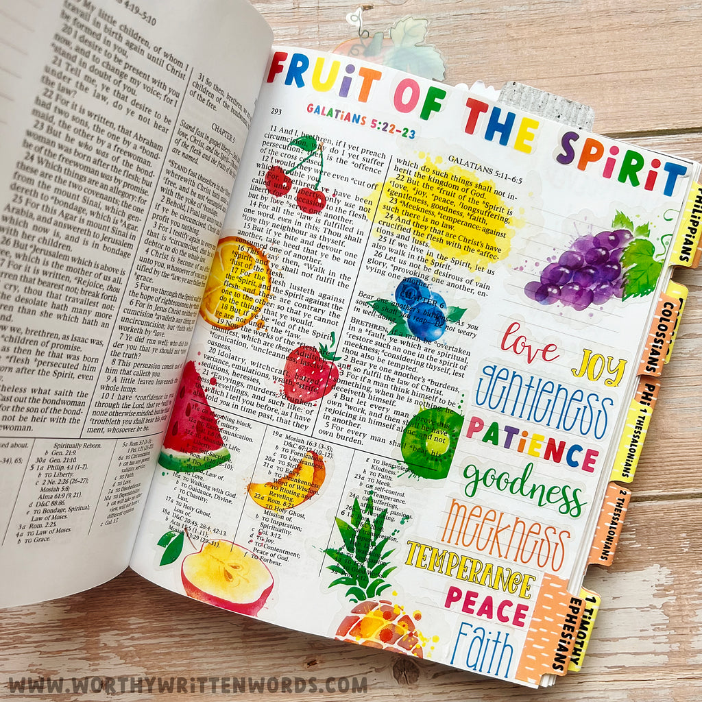 Fruit of the Spirit Sticker Sheets
