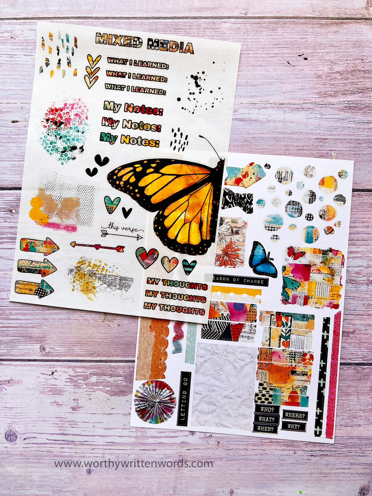 Mixed Media Sticker Set
