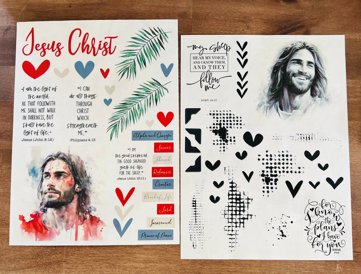 Jesus Sticker Format Jesus Christ Sticker Sheets – Worthy Written Words