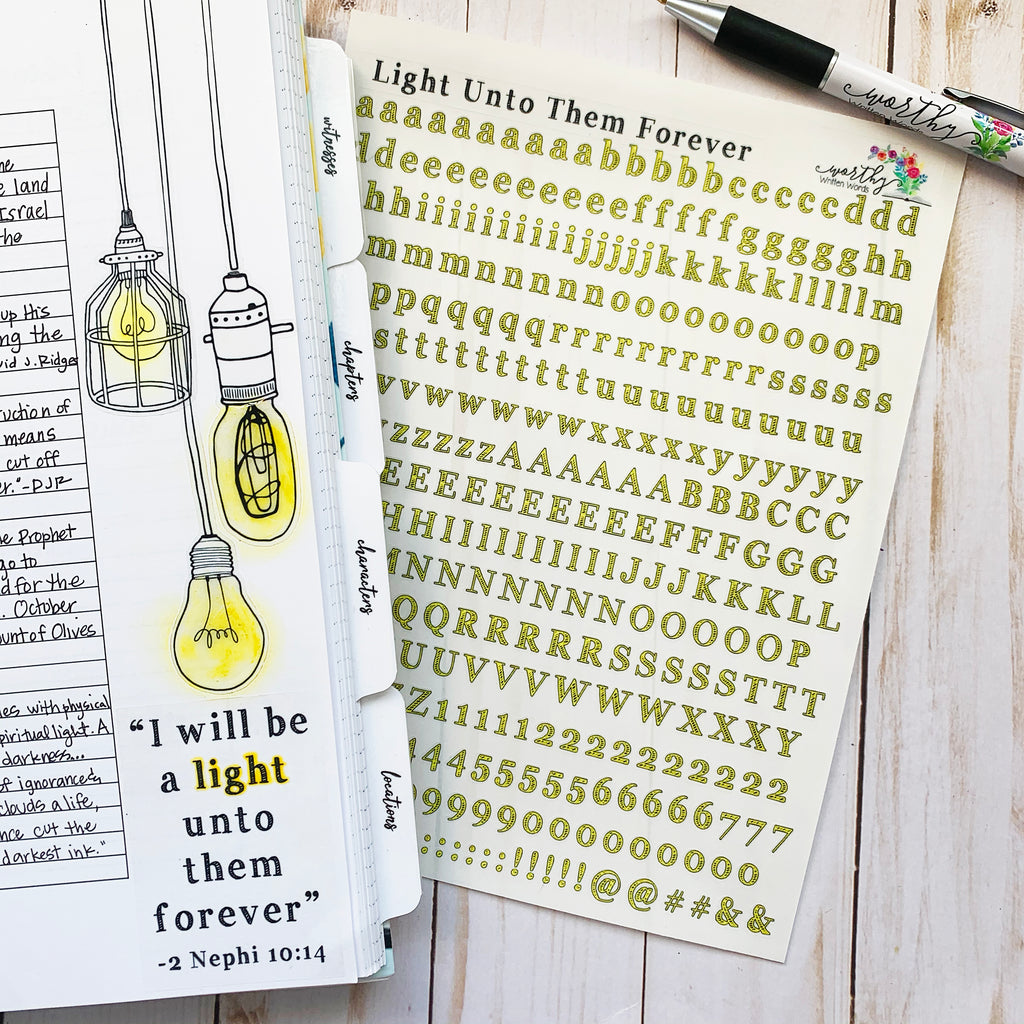 Digital Light Unto Them Forever Sticker Sheets