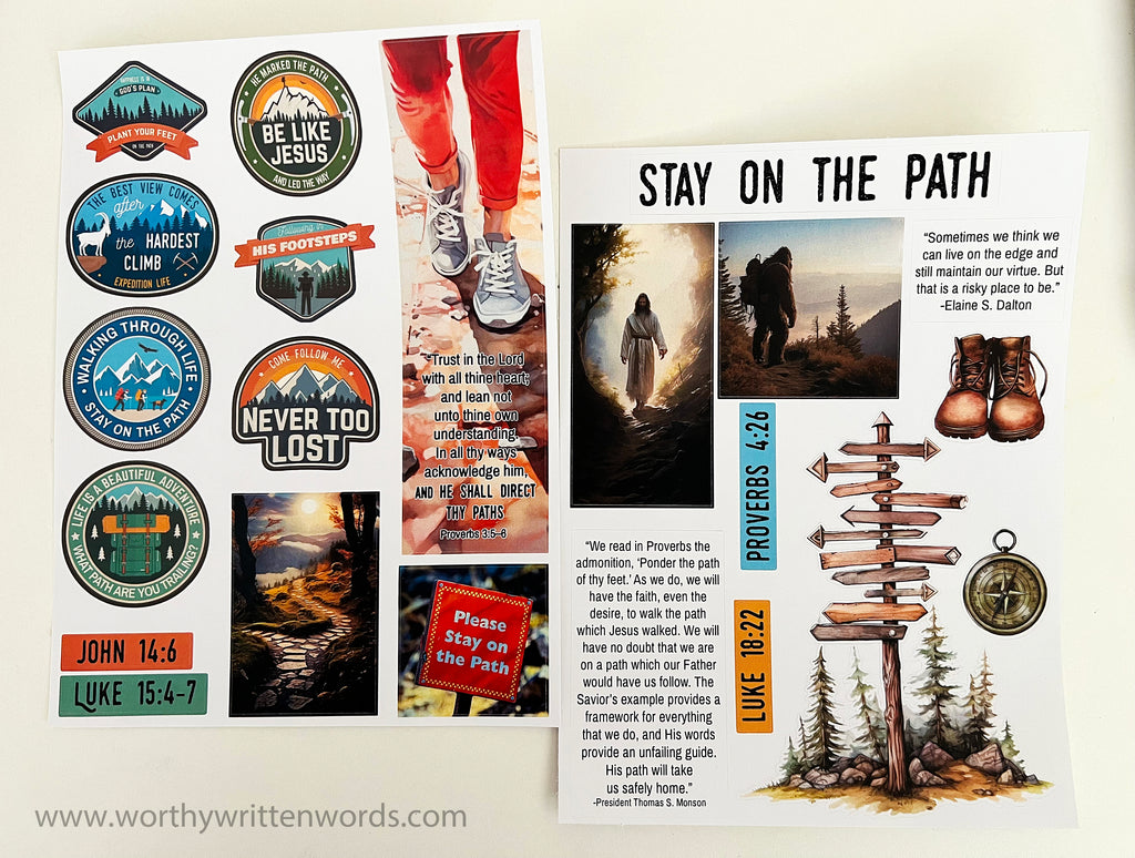 Digital Stay on the Path Sticker Sheets