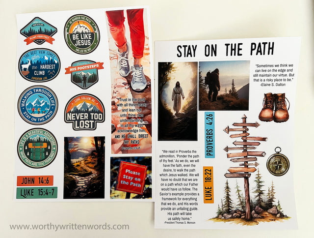 Sticker Path Following Stay on the Path Sticker Set – Worthy Written Words