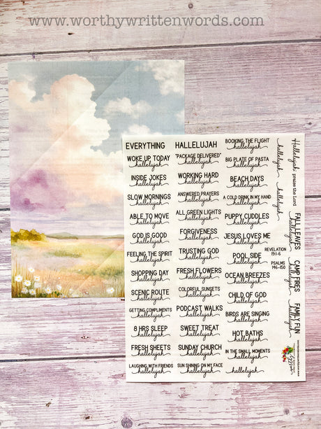Everything Hallelujah Scripture Sticker Set