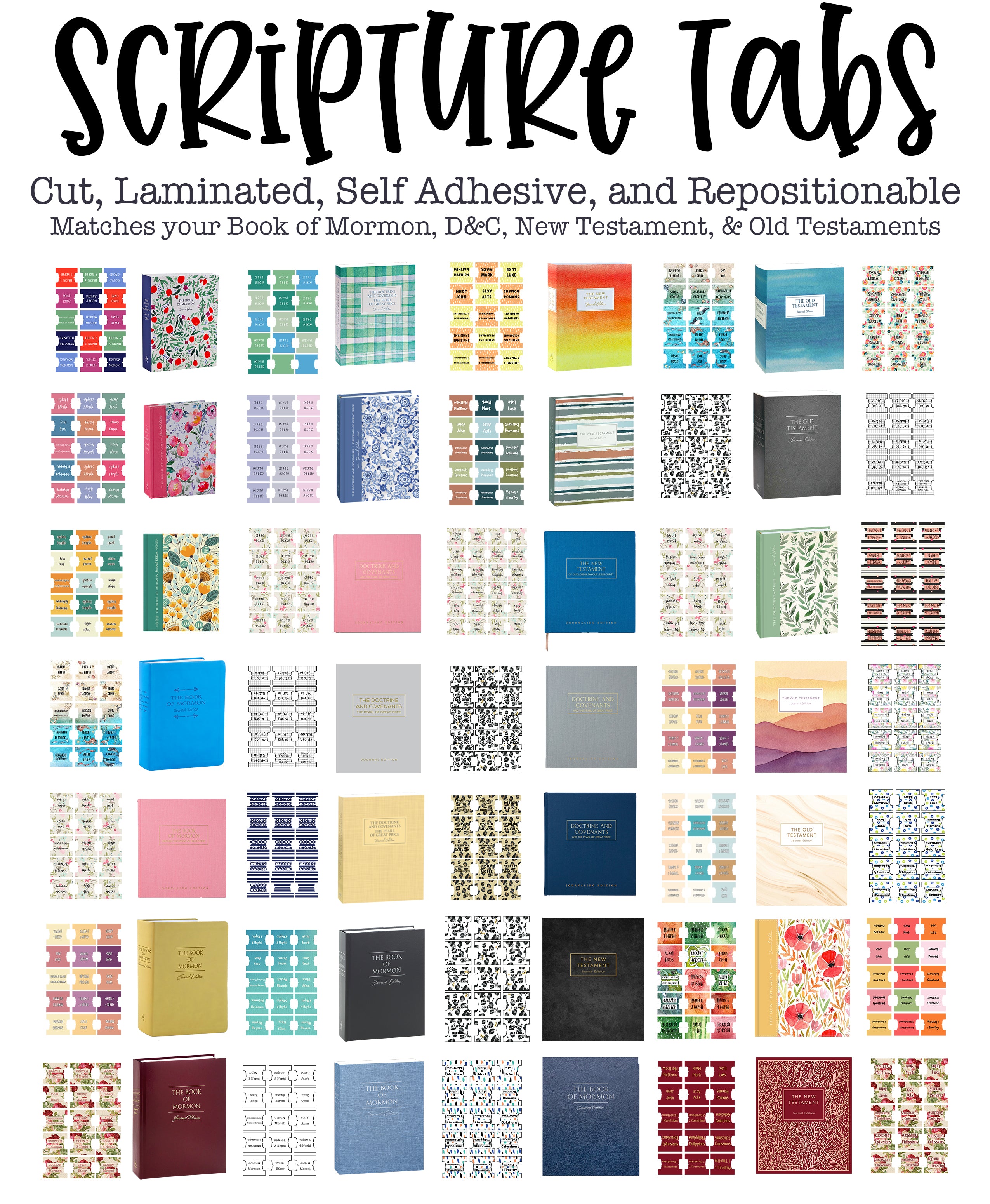 Scripture Writing Books Scripture Book Title Tabs- Physical Set – Worthy Written Words