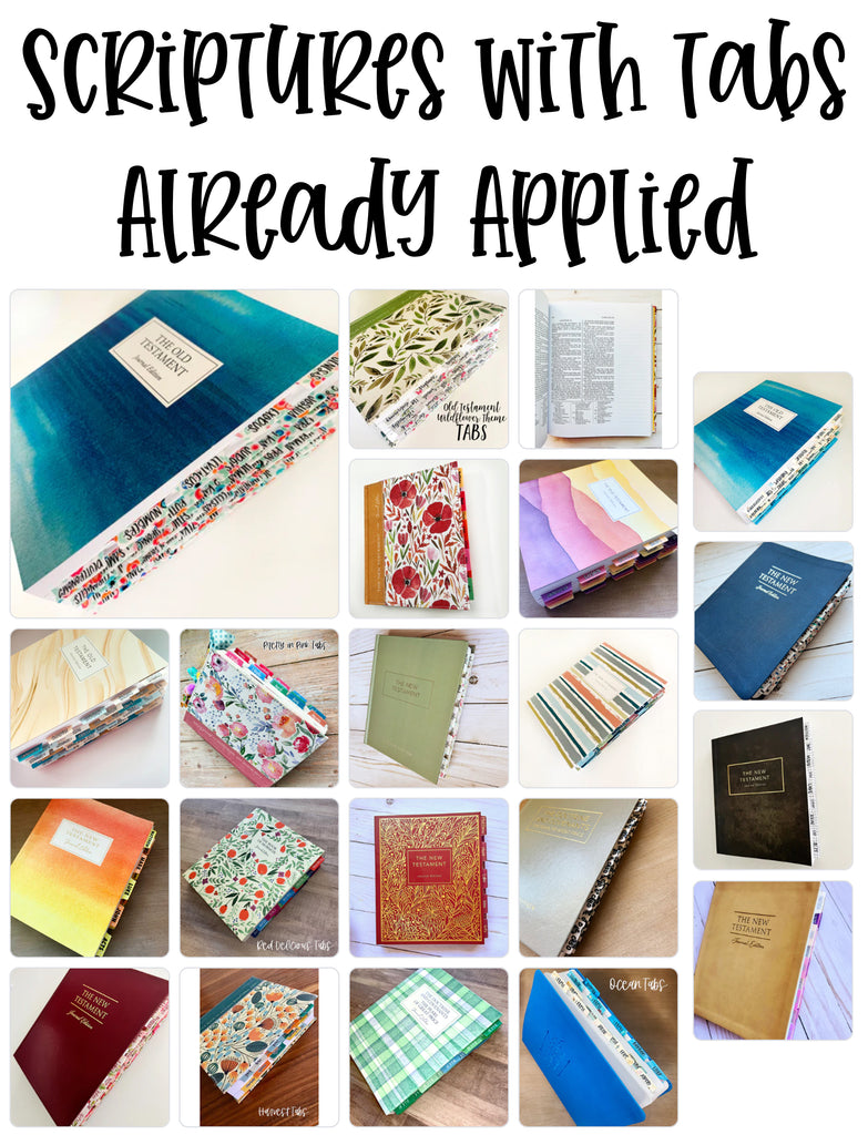 Scripture Writing Books Scripture Book Title Tabs- Physical Set – Worthy Written Words