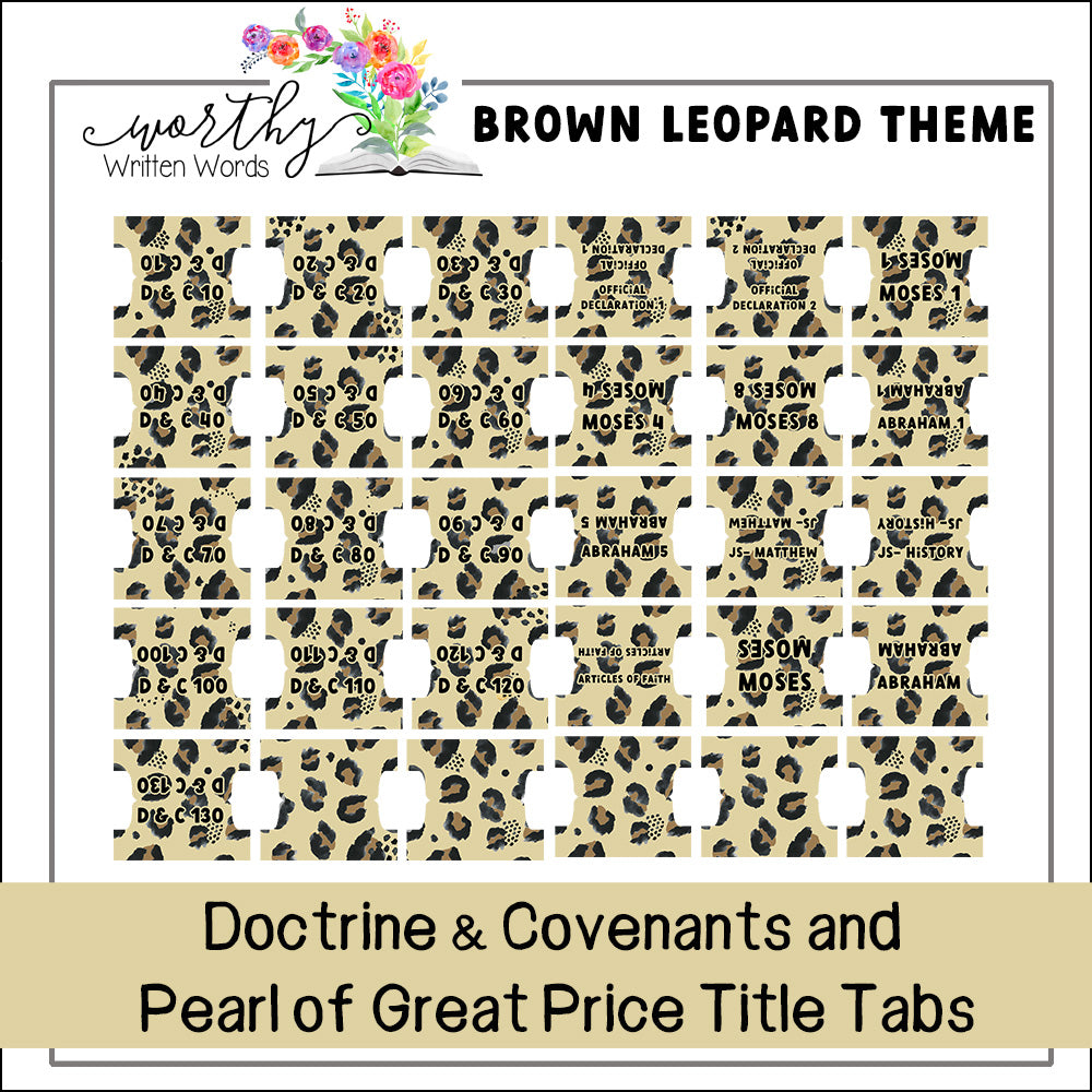 Tab Theme- D&C and Pearl of Great Price