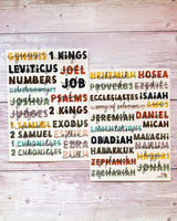 Old Testament Book Title Stickers | Clear Bible Journaling Stickers