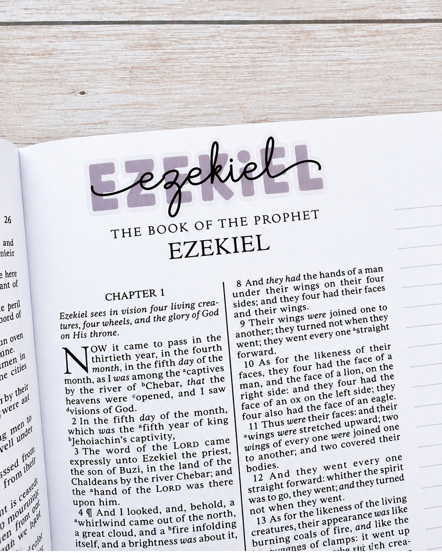 Old Testament Book Title Stickers | Clear Bible Journaling Stickers