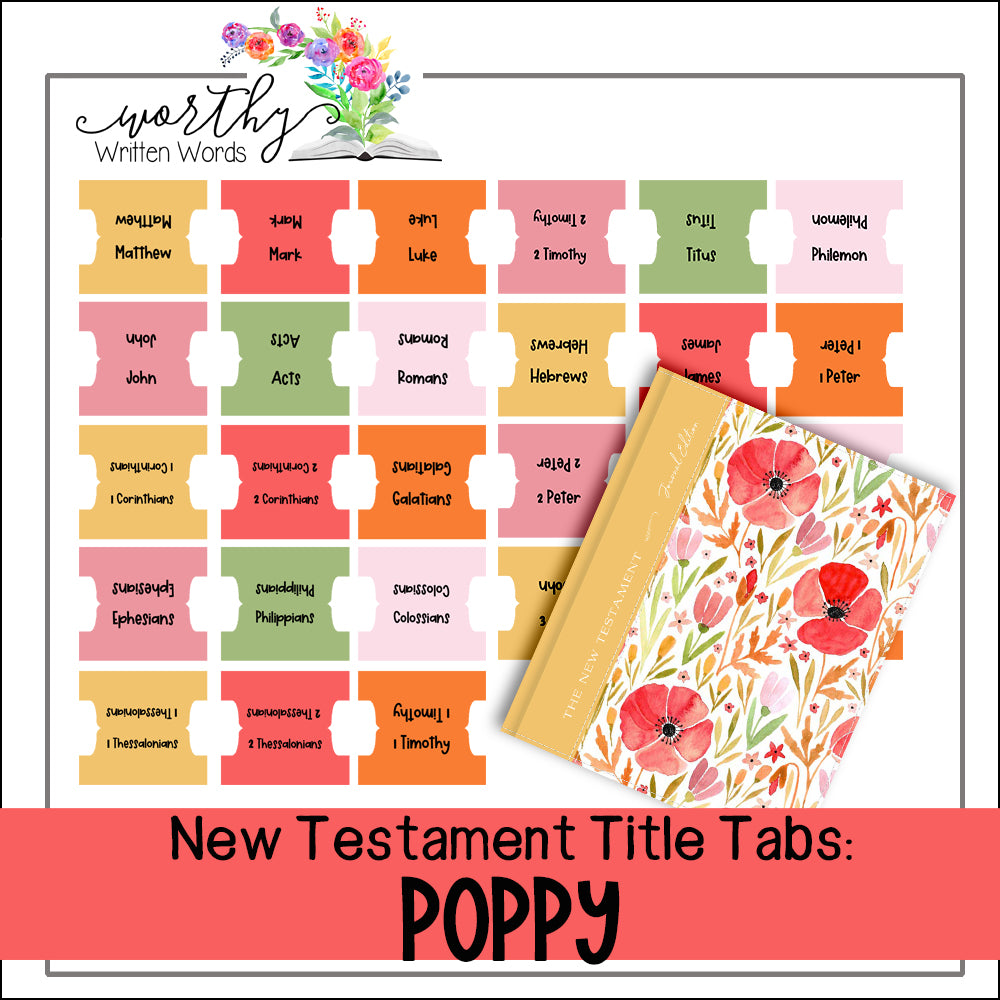 New Testament Book Title Tabs: Digital Downloads