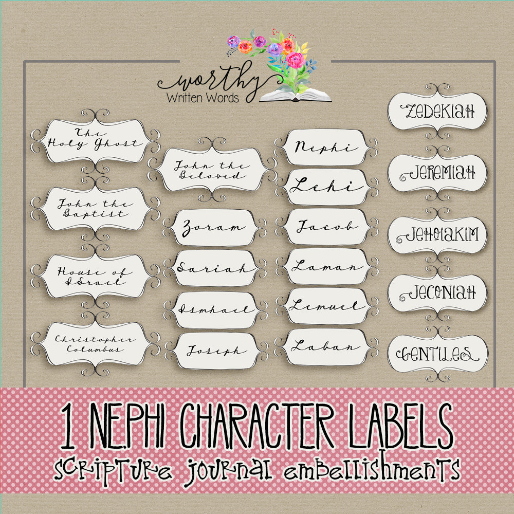 1 Nephi Character Labels