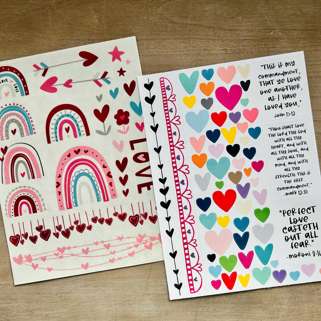 Heart Sticker Sheets