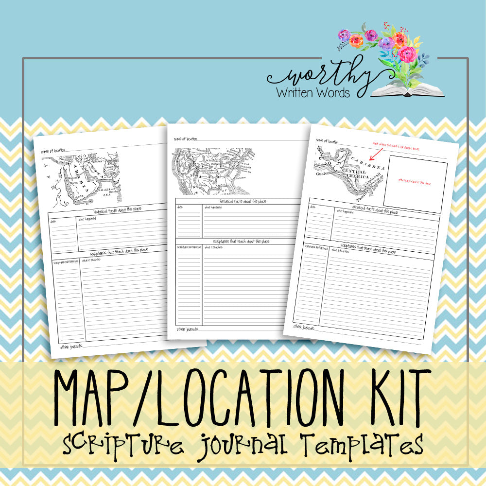 Map/ Location Scripture Journal Kit