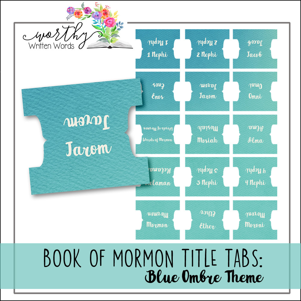 Book of Mormon Book Title Tabs- Digital Download