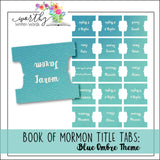 Book of Mormon Book Title Tabs- Digital Download
