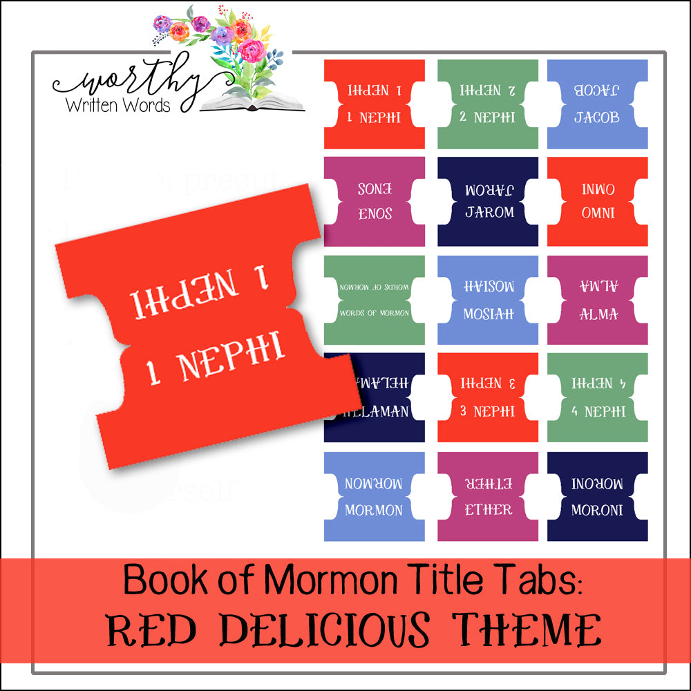 Book of Mormon Book Title Tabs- Digital Download