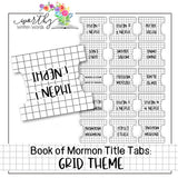 Book of Mormon Book Title Tabs- Digital Download
