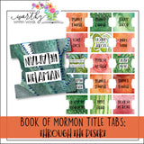Book of Mormon Book Title Tabs- Digital Download