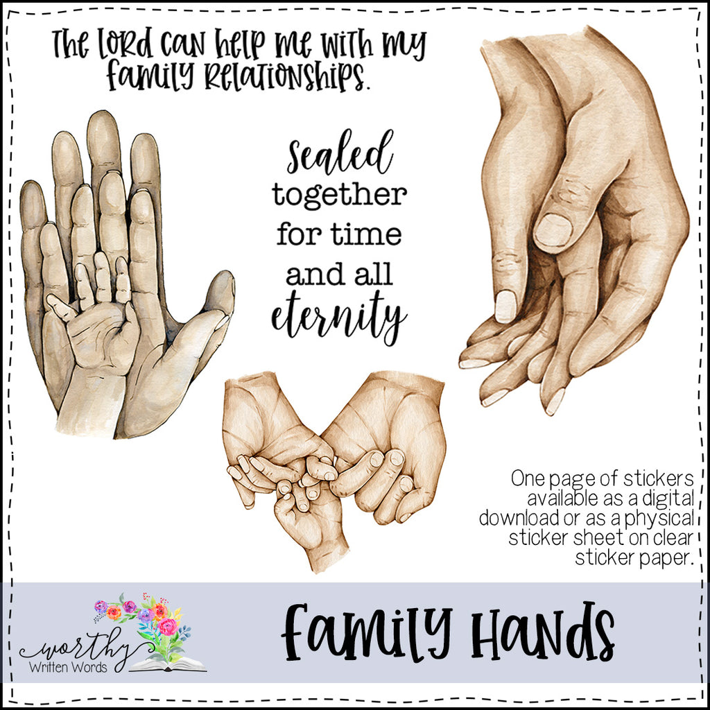 Family Hands Stickers