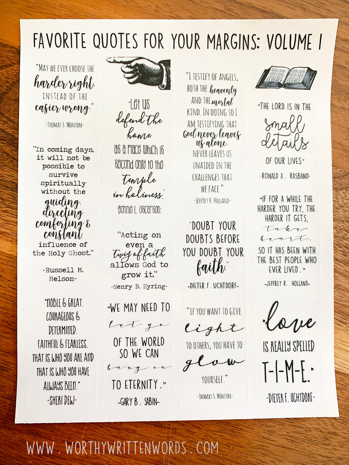 Favorite Quotes for Your Margins: Volume 1