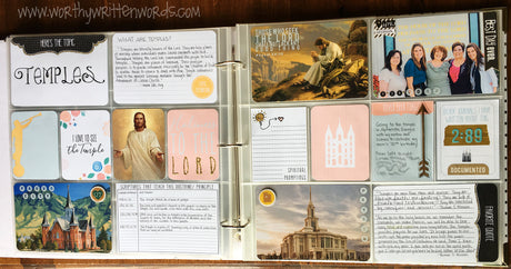 I Love to See the Temple Journal Cards - Worthy Written Words