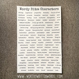 Wordy Bits: Characters Sticker Sheet