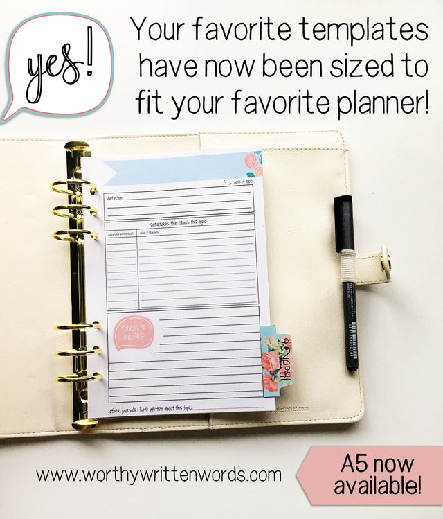 Topics Kit – Worthy Written Words