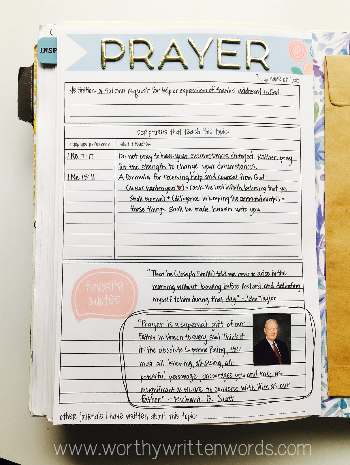 Topics Kit - Worthy Written Words